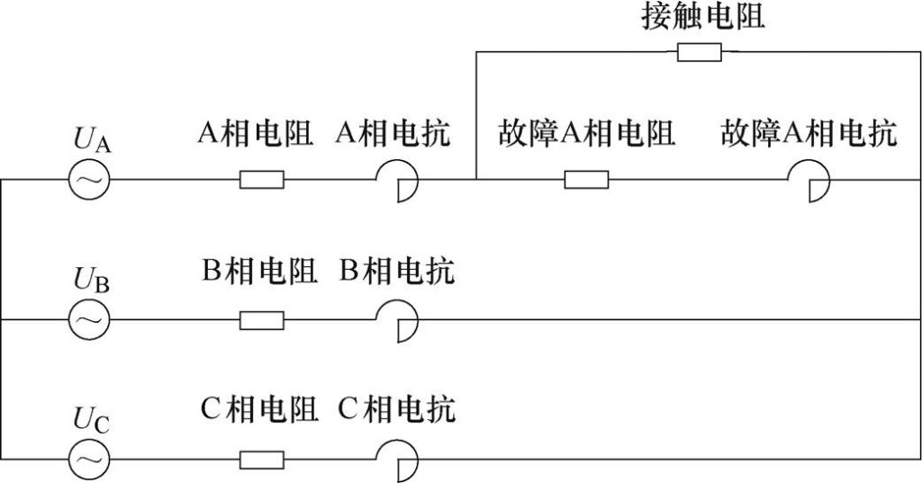 图3 匝间短路故障的等效电路